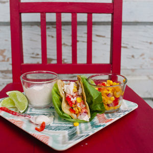 DINNER TONIGHT (salmon tacos) AND TOMORROW TOO (salmon chowder) salmon-tacos