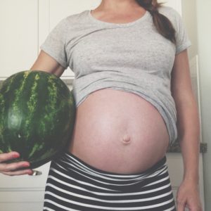 it’s time! watermelon baby bump
