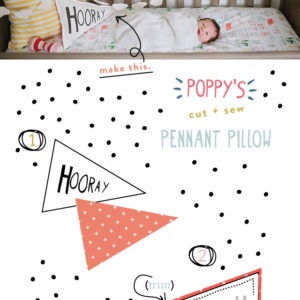 easy pennant pillow DIY make-hooray-pennant-pillow 2