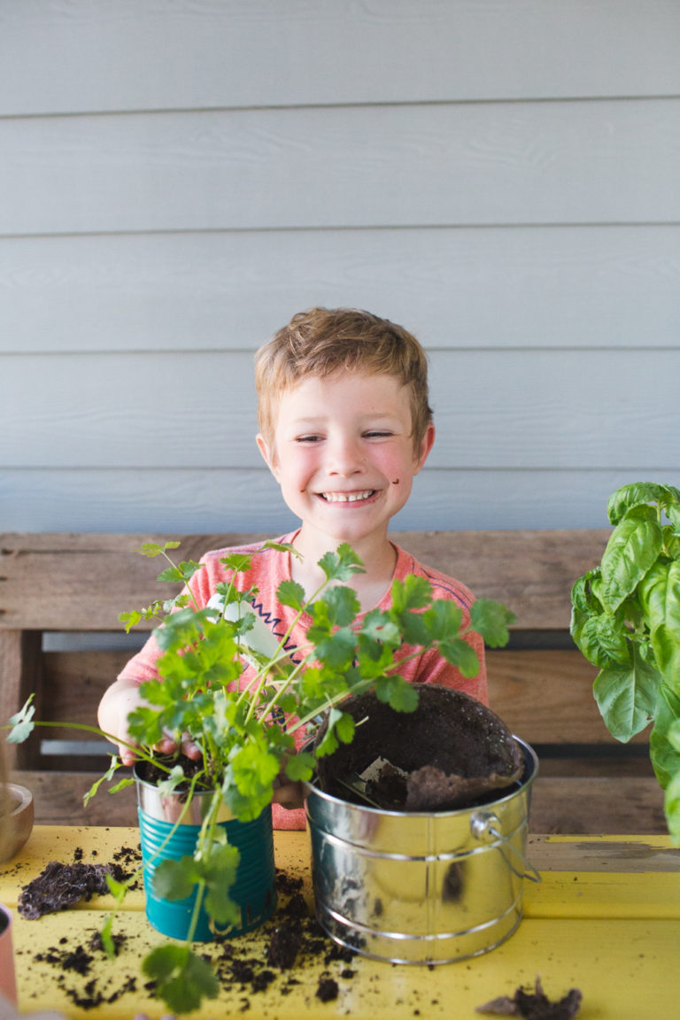 HAPPY EARTH DAY + A TIN CAN HERB GARDEN - RAE ANN KELLY