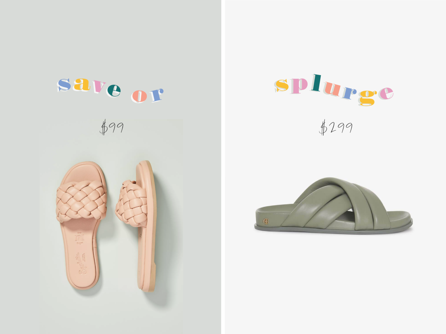 puffy woven slides