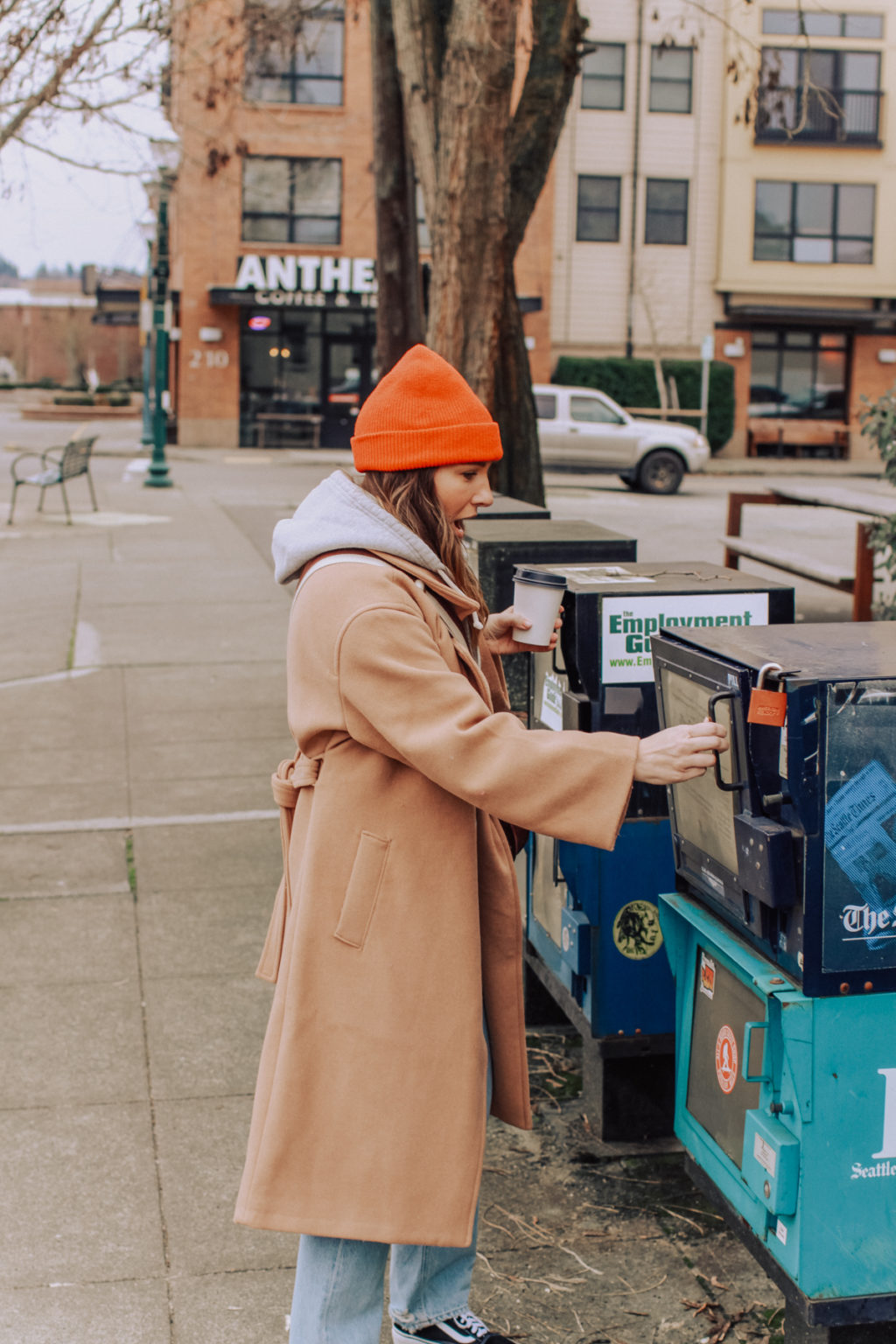 Camel coat and discount hoodie