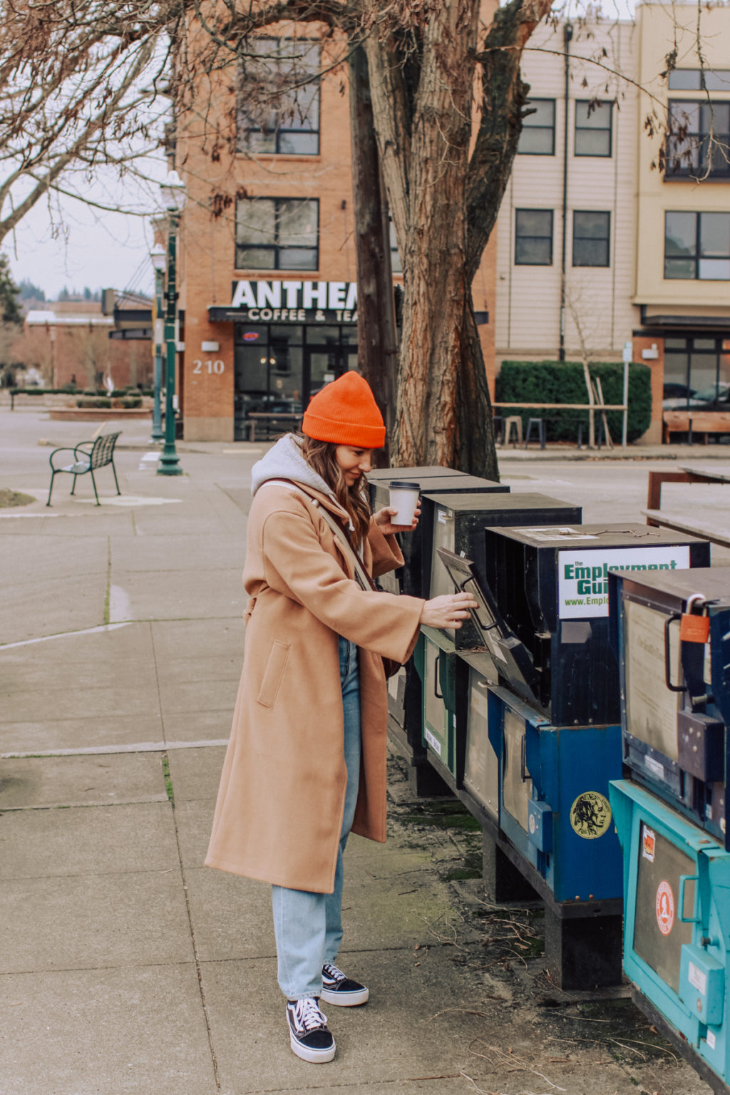 Camel store coat hoodie