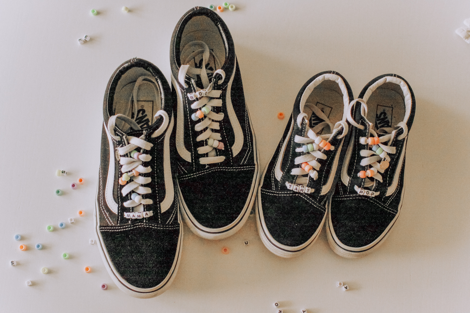 MINI MAKERS ADDING BEADS TO OUR SHOELACES RAE ANN KELLY