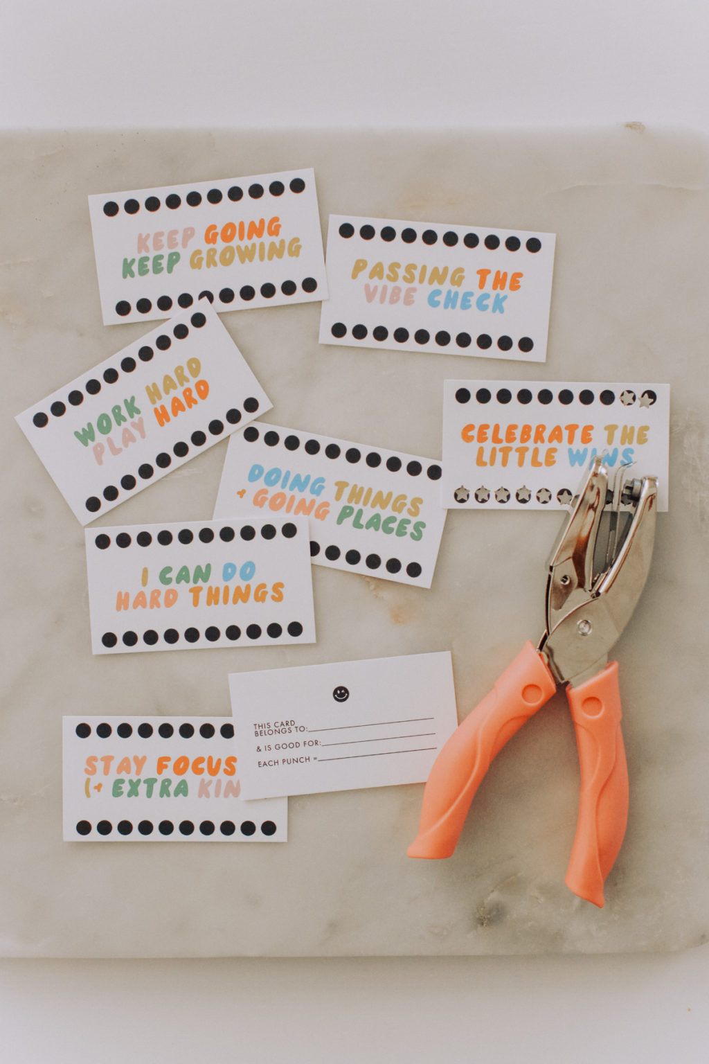 FOR THE KIDS: PRINTABLE CHORE & READING PUNCH CARDS - RAE ANN KELLY